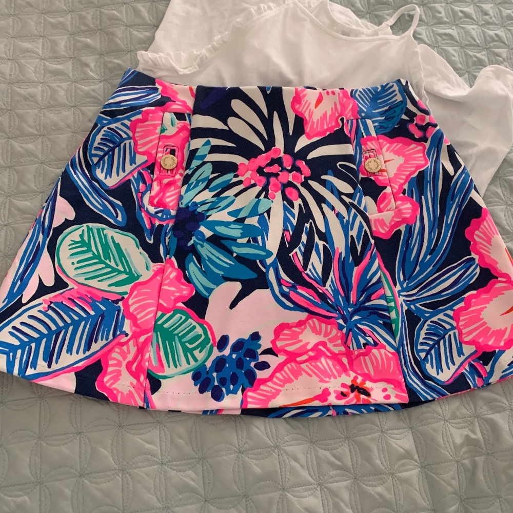 Lilly Pulitzer XS High Tide Navy Madison Skort NWT